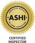 ASHI AMERICAN SOCIETY OF HOME INSPECTORSCERTIFIED INSPECTOR