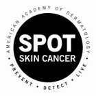 SPOT SKIN CANCER · AMERICAN ACADEMY OF DERMATOLOGY · PREVENT · DETECT · LIVE