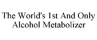 THE WORLD'S 1ST AND ONLY ALCOHOL METABOLIZER
