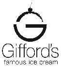 G GIFFORD'S FAMOUS ICE CREAM