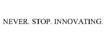 NEVER. STOP. INNOVATING.