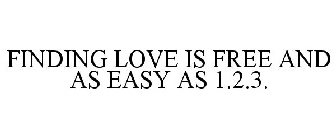 FINDING LOVE IS FREE AND AS EASY AS 1.2.3.