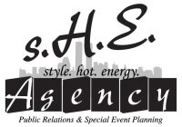 S.H.E. STYLE. HOT. ENERGY. AGENCY PUBLIC RELATIONS & SPECIAL EVENT PLANNING
