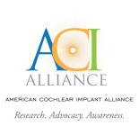 ACI ALLIANCE AMERICAN COCHLEAR IMPLANT ALLIANCE RESEARCH. ADVOCACY. AWARENESS.
