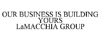 OUR BUSINESS IS BUILDING YOURS LAMACCHIA GROUP