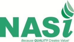 NASI BECAUSE QUALITY CREATES VALUE!