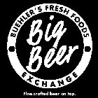 BIG BEER · BUEHLER'S FRESH FOODS · EXCHANGE FINE CRAFTED BEER ON TAP.