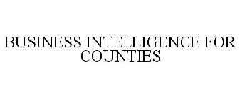 BUSINESS INTELLIGENCE FOR COUNTIES