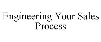ENGINEERING YOUR SALES PROCESS
