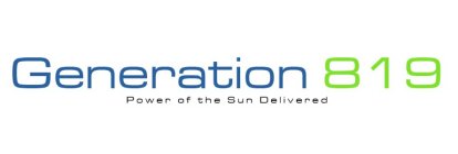 GENERATION 819 POWER OF THE SUN DELIVERED