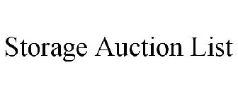 STORAGE AUCTION LIST