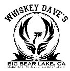WHISKEY DAVE'S BIG BEAR LAKE, CA SPIRITS · MUSIC · EATS · POOL SPIRITS RISING · RAISING HELL · 100% UNFILTERED