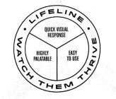 LIFELINE WATCH THEM THRIVE QUICK VISUAL RESPONSE HIGHLY PALATABLE EASY TO USE