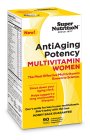 NEW! SUPER NUTRITION SINCE 1977 ANTIAGING POTENCY MULTIVITAMIN WOMEN THE MOST EFFECTIVE MULTIVITAMIN KNOWN TO SCIENCE. SLOWS DOWN YOUR AGING CLOCK. HELPS SUPPORT A LONG AND HEALTHY LIFESPAN. DON'T SET