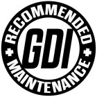 RECOMMENDED GDI MAINTENANCE