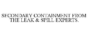 SECONDARY CONTAINMENT FROM THE LEAK & SPILL EXPERTS.