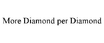MORE DIAMOND PER DIAMOND