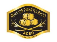 RUM OF PUERTO RICO AGED QUALITY SEAL