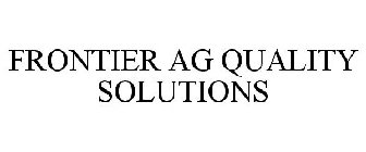 FRONTIER AG QUALITY SOLUTIONS