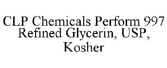 CLP CHEMICALS PERFORM 997 REFINED GLYCERIN