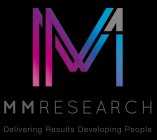 MM RESEARCH DELIVERING RESULTS DEVELOPING PEOPLE