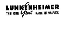 LUNKENHEIMER THE ONE GREAT NAME IN VALVES