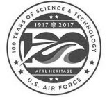 100 YEARS OF SCIENCE & TECHNOLOGY U.S. AIR FORCE 1917 2017 AFRL HERITAGE 100