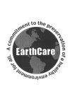EARTHCARE A COMMITMENT TO THE PRESERVATION OF A HEALTHY ENVIRONMENT FOR ALL