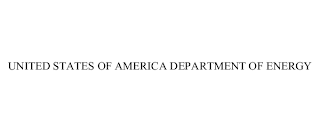 UNITED STATES OF AMERICA DEPARTMENT OF ENERGY