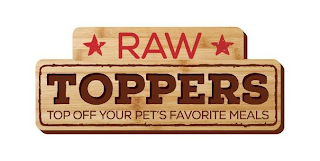 RAW TOPPERS TOP OFF YOUR PET'S FAVORITE MEALS