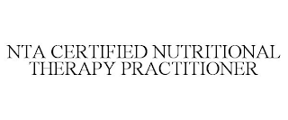 NTA CERTIFIED NUTRITIONAL THERAPY PRACTITIONER