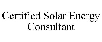 CERTIFIED SOLAR ENERGY CONSULTANT