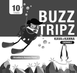 BUZZ TRIPZ KAVA+KANNA CHEWABLE STRAWBERRY BANANA FLAVOR 10 TABS