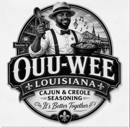 OUU-WEE LOUISIANA CAJUN & CREOLE SEASONING "IT'S BETTER TOGETHER" BOURBON ST.