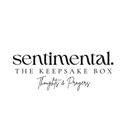 SENTIMENTAL. THE KEEPSAKE BOX THOUGHTS & PRAYERS