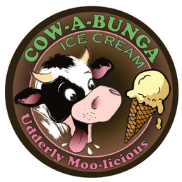 COW-A-BUNGA ICE CREAM UDDERLY MOO-LICIOUS