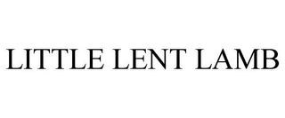 LITTLE LENT LAMB