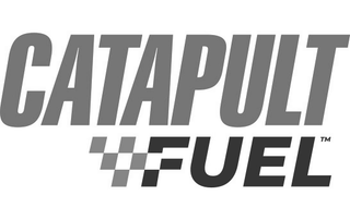 CATAPULT FUEL WITH A CHECKERED FLAG DESIGN BEFORE THE "F" IN FUEL