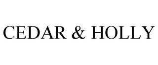 CEDAR & HOLLY