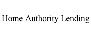 HOME AUTHORITY LENDING