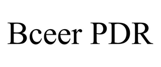 BCEER PDR