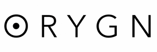 THE WORDING "ORYGN" IN STYLIZED UPPERCASE LETTERS, WHERE THE LETTER "O" IS REPRESENTED BY A CIRCLE CONTAINING A SOLID DOT IN THE CENTER.