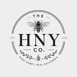 THE HNY CO. EST. 2025 PURE HONEY. REAL CALIFORNIA.