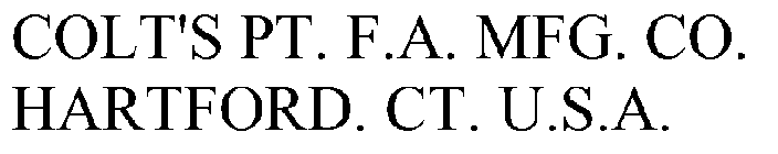 COLT'S PT. F.A. MFG. CO. HARTFORD. CT. U.S.A.