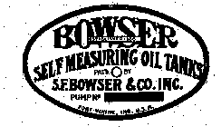 BOWSER SELF MEASURING OIL TANKS S.F. BOWSER & CO. INC. FORT WAYNE, IND. U.S.A.