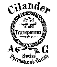 CILANDER TRANSPARENT A G SWISS PERMANENTFINISH
