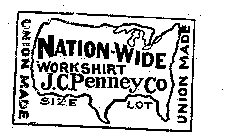 NATION-WIDE WORKSHIRT J.C. PENNEY CO A NATION WIDE INSTITUTION UNION MADE SIZE LOT