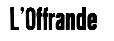 L'OFFRANDE