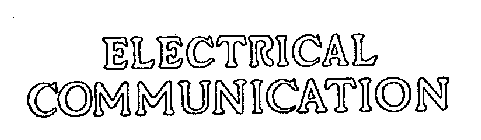 ELECTRICAL COMMUNICATION