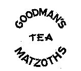 GOODMAN'S TEA MATZOTHS